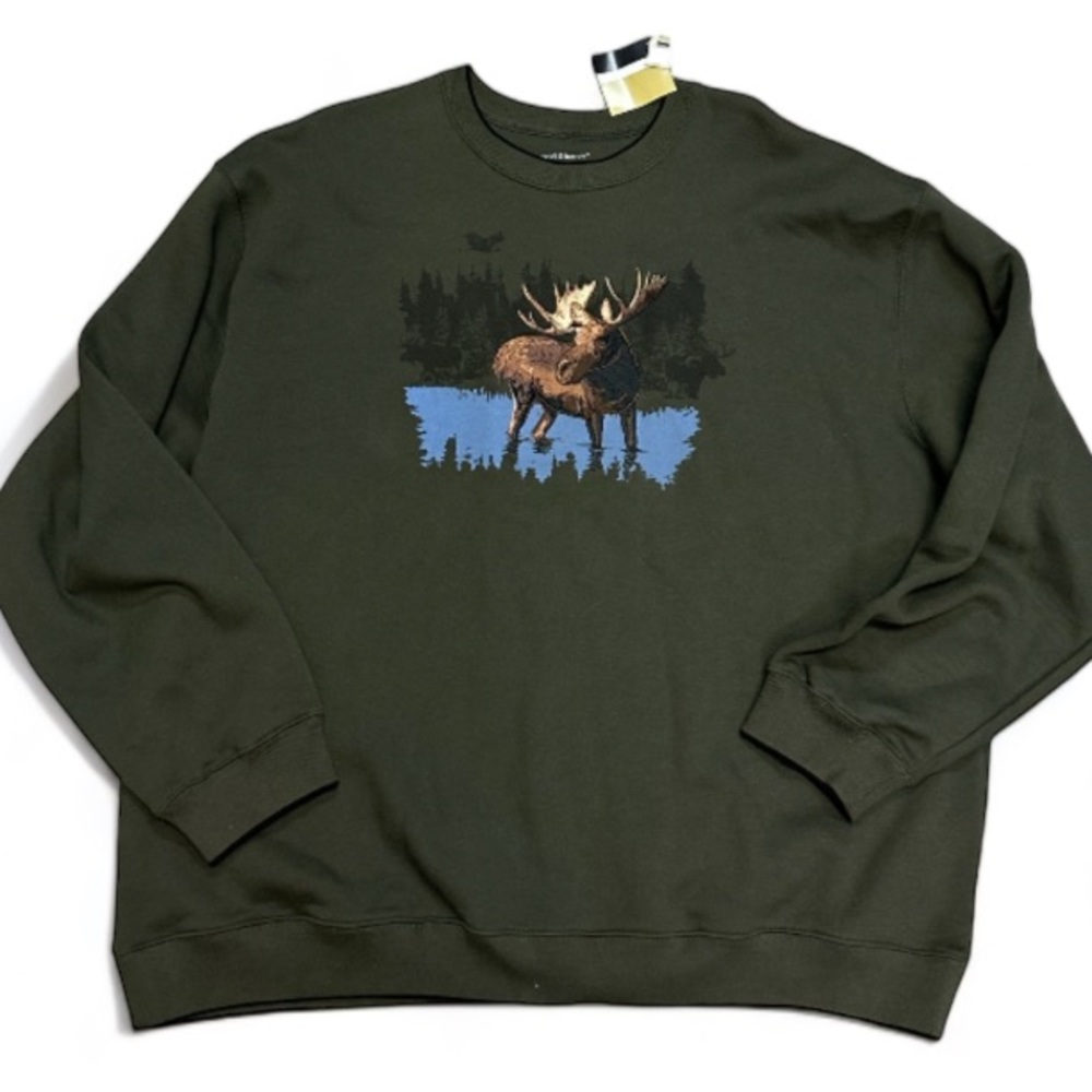 Croft And Barrow Long Sleeve Green Sweatshirt Ladies Size XL NWT Could Be Unisex